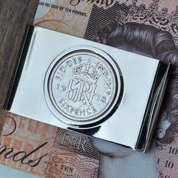1965 Lucky Sixpence Coin Cufflinks